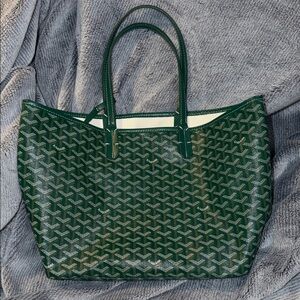Green Tote Bag - Designer-Style Women’s Handbag (reversible)